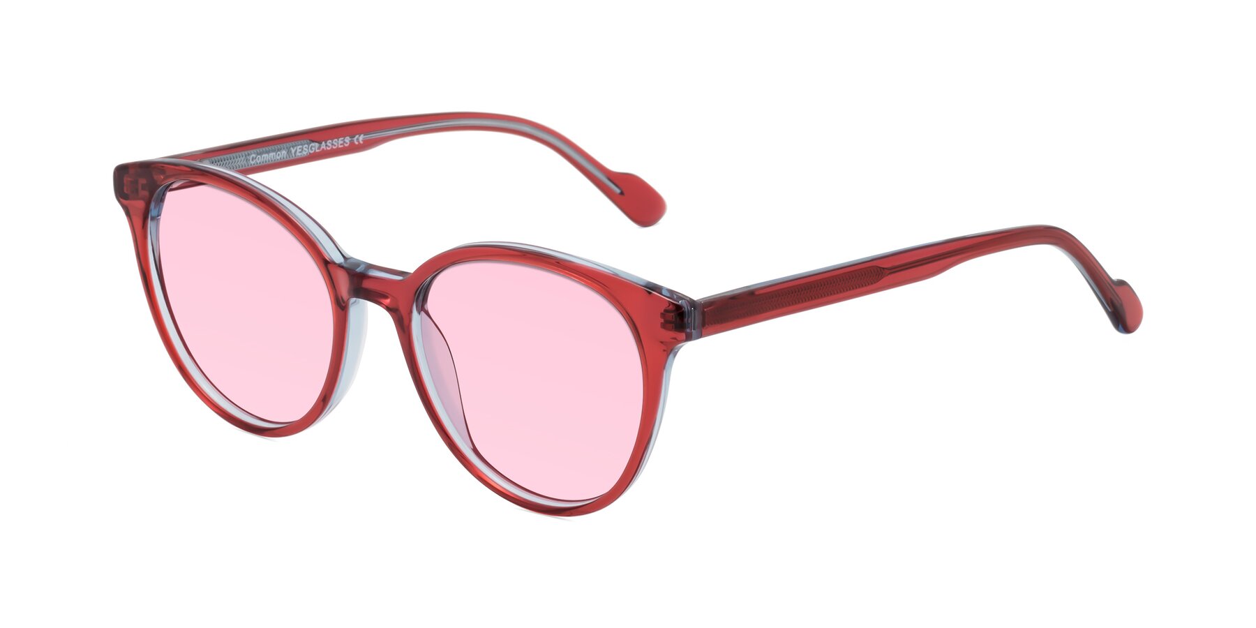 Angle of Common in Red with Light Pink Tinted Lenses