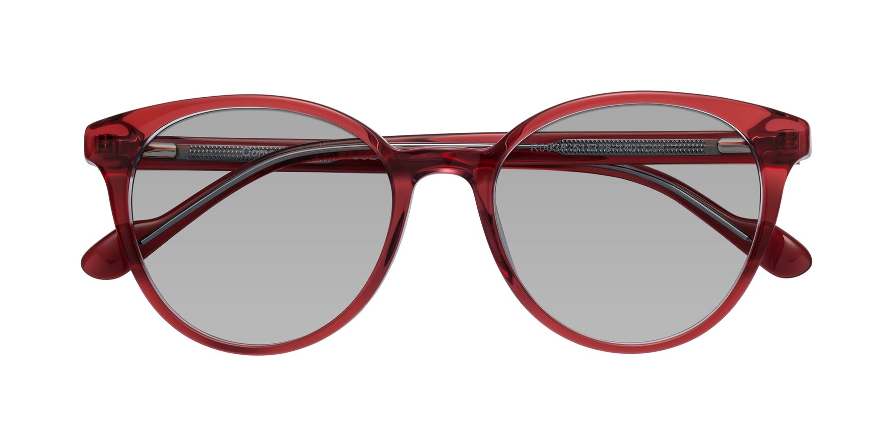 Folded Front of Common in Red with Light Gray Tinted Lenses