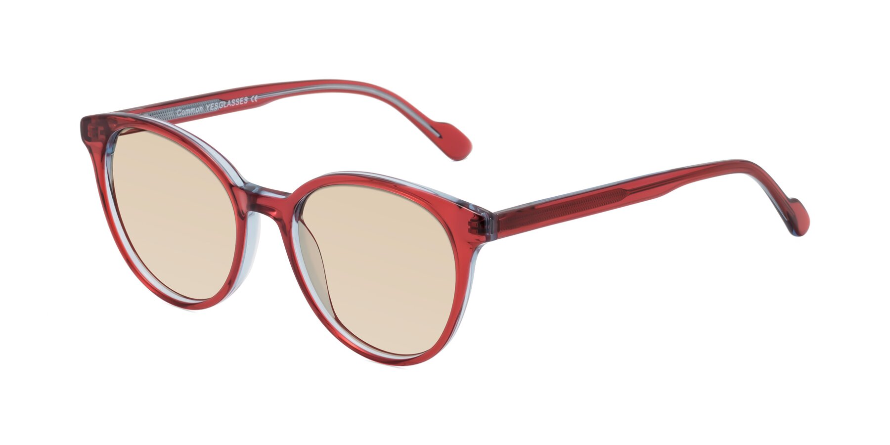 Angle of Common in Red with Light Brown Tinted Lenses