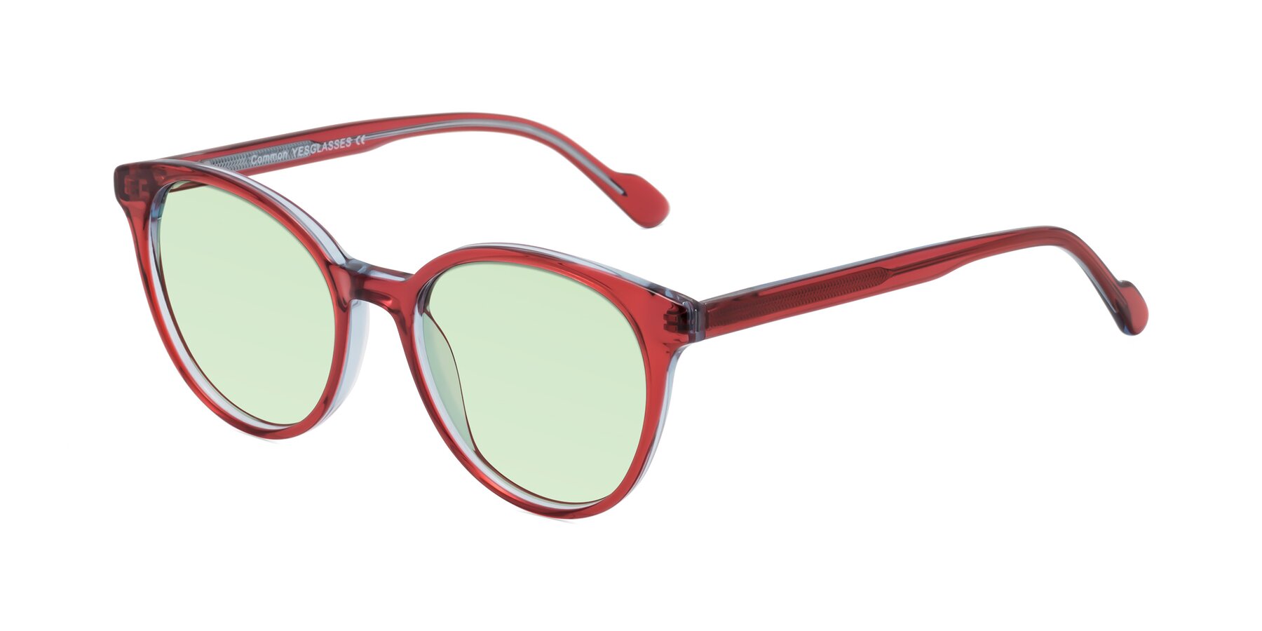 Angle of Common in Red with Light Green Tinted Lenses