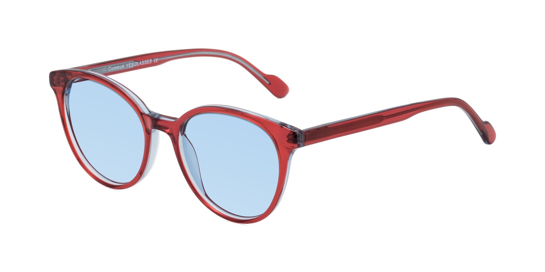 Angle of Common in Red with Light Blue Tinted Lenses