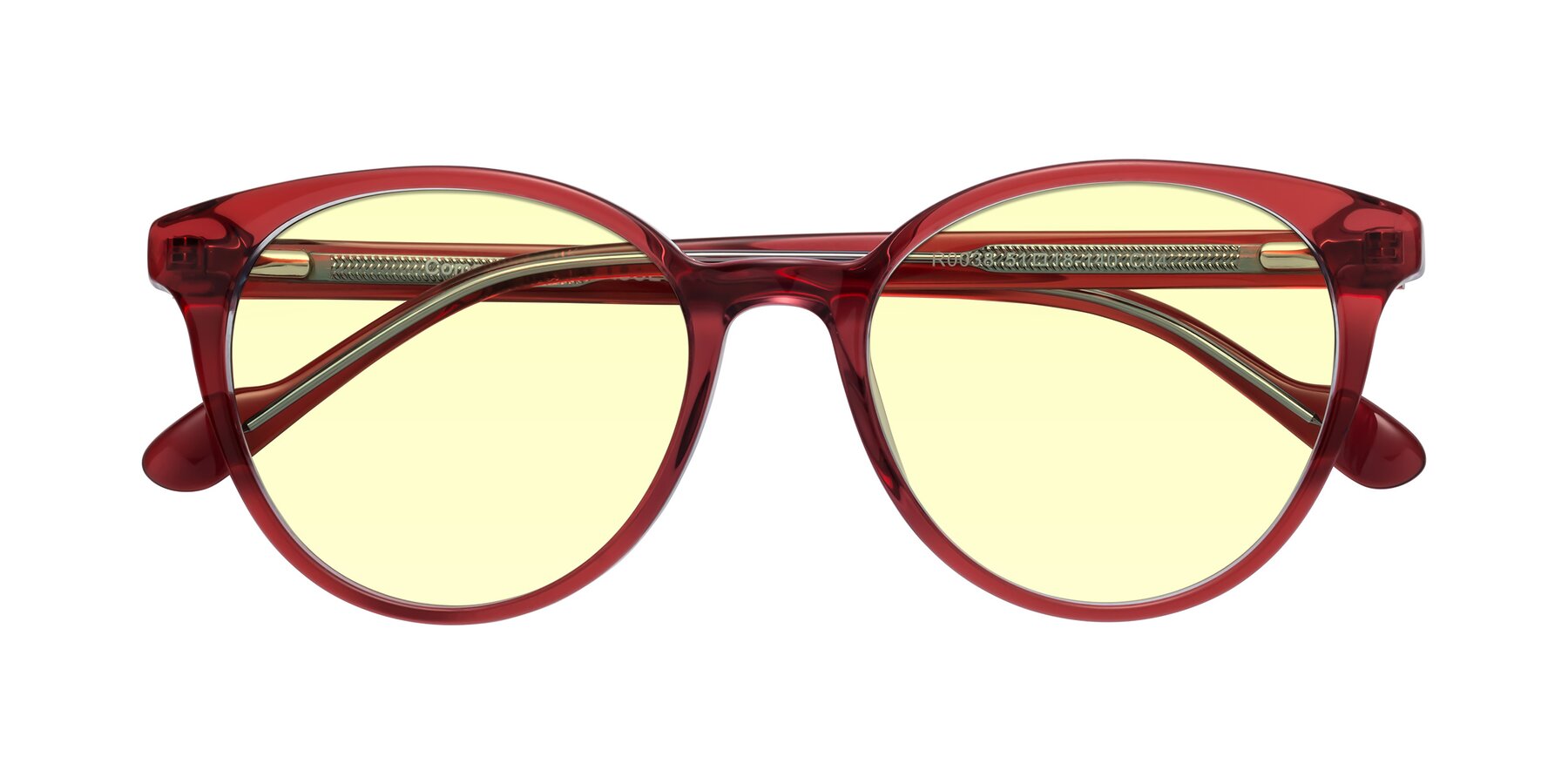 Folded Front of Common in Red with Light Yellow Tinted Lenses