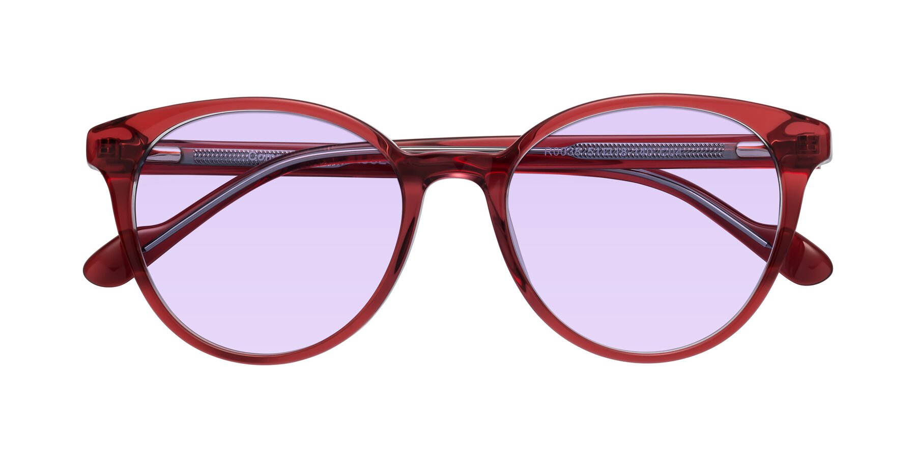 Folded Front of Common in Red with Light Purple Tinted Lenses