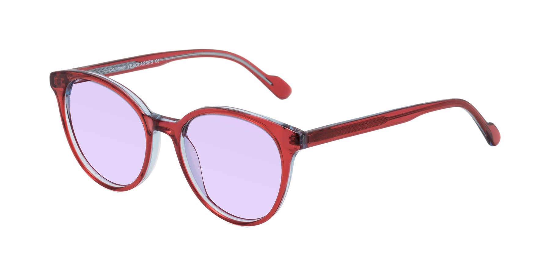 Angle of Common in Red with Light Purple Tinted Lenses