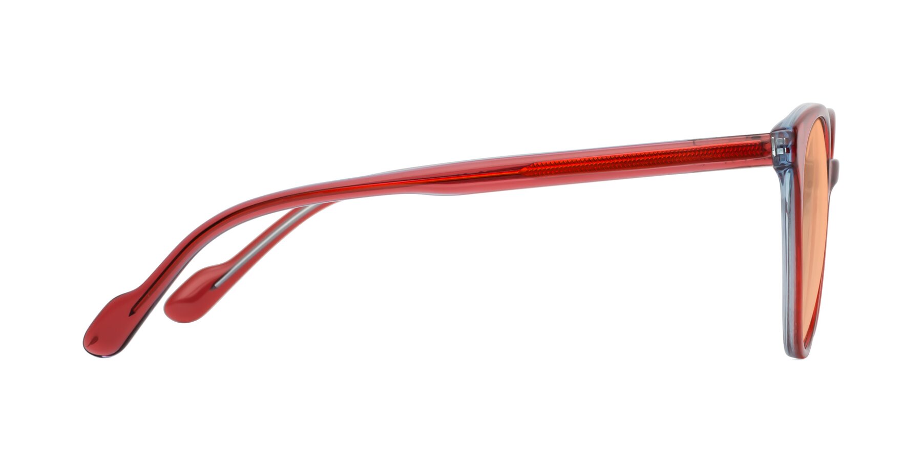 Side of Common in Red with Light Orange Tinted Lenses