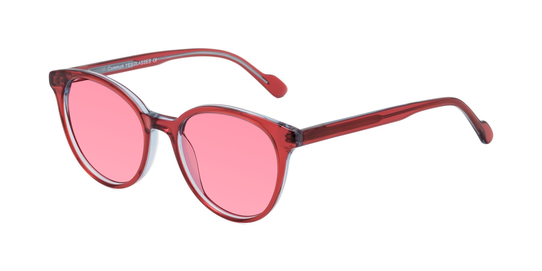 Angle of Common in Red with Pink Tinted Lenses