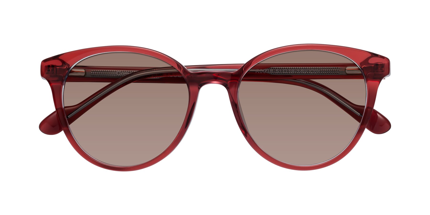 Folded Front of Common in Red with Medium Brown Tinted Lenses