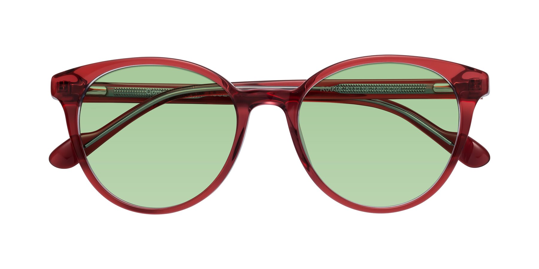 Folded Front of Common in Red with Medium Green Tinted Lenses