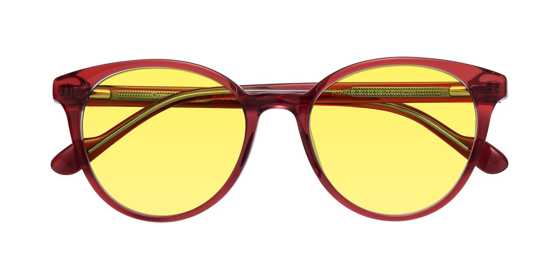 Folded Front of Common in Red with Medium Yellow Tinted Lenses