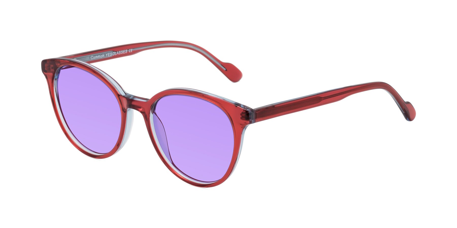 Angle of Common in Red with Medium Purple Tinted Lenses