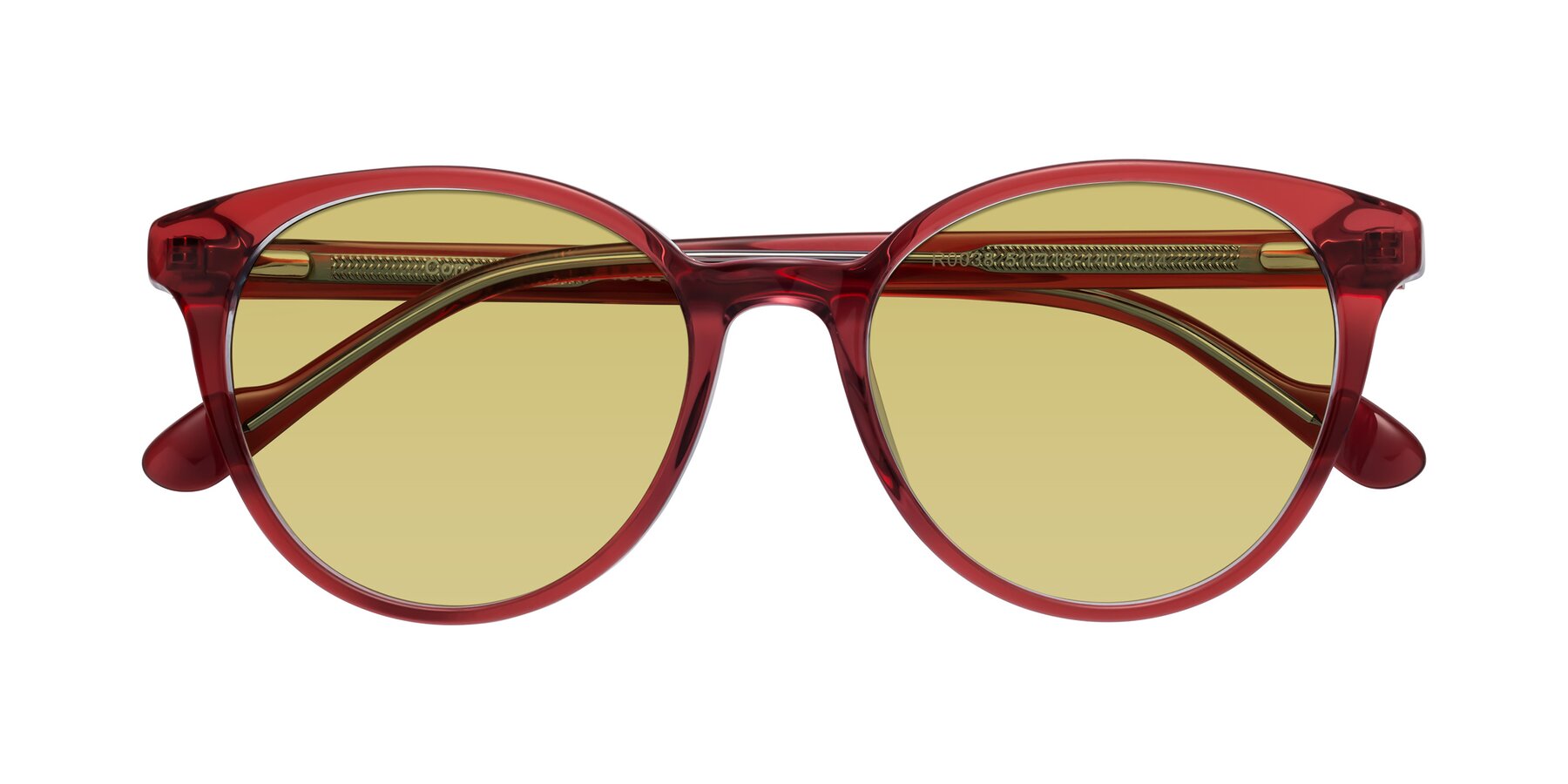 Folded Front of Common in Red with Medium Champagne Tinted Lenses