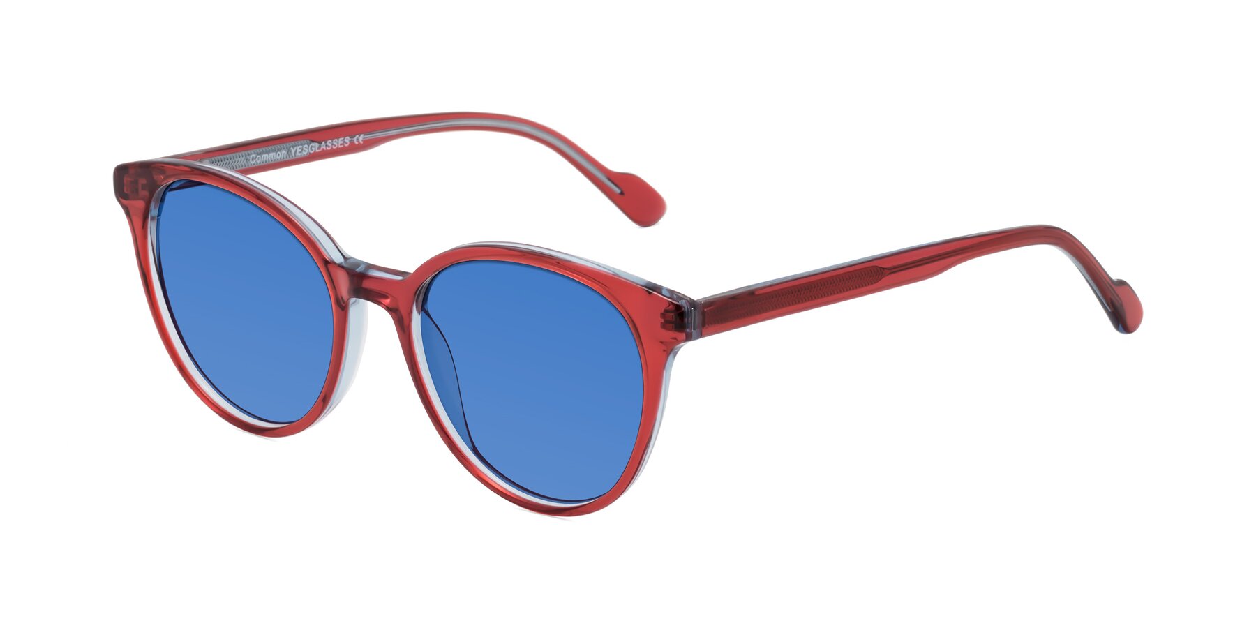 Angle of Common in Red with Blue Tinted Lenses