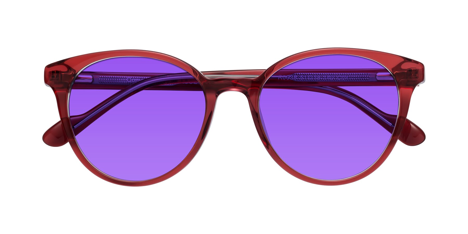 Folded Front of Common in Red with Purple Tinted Lenses