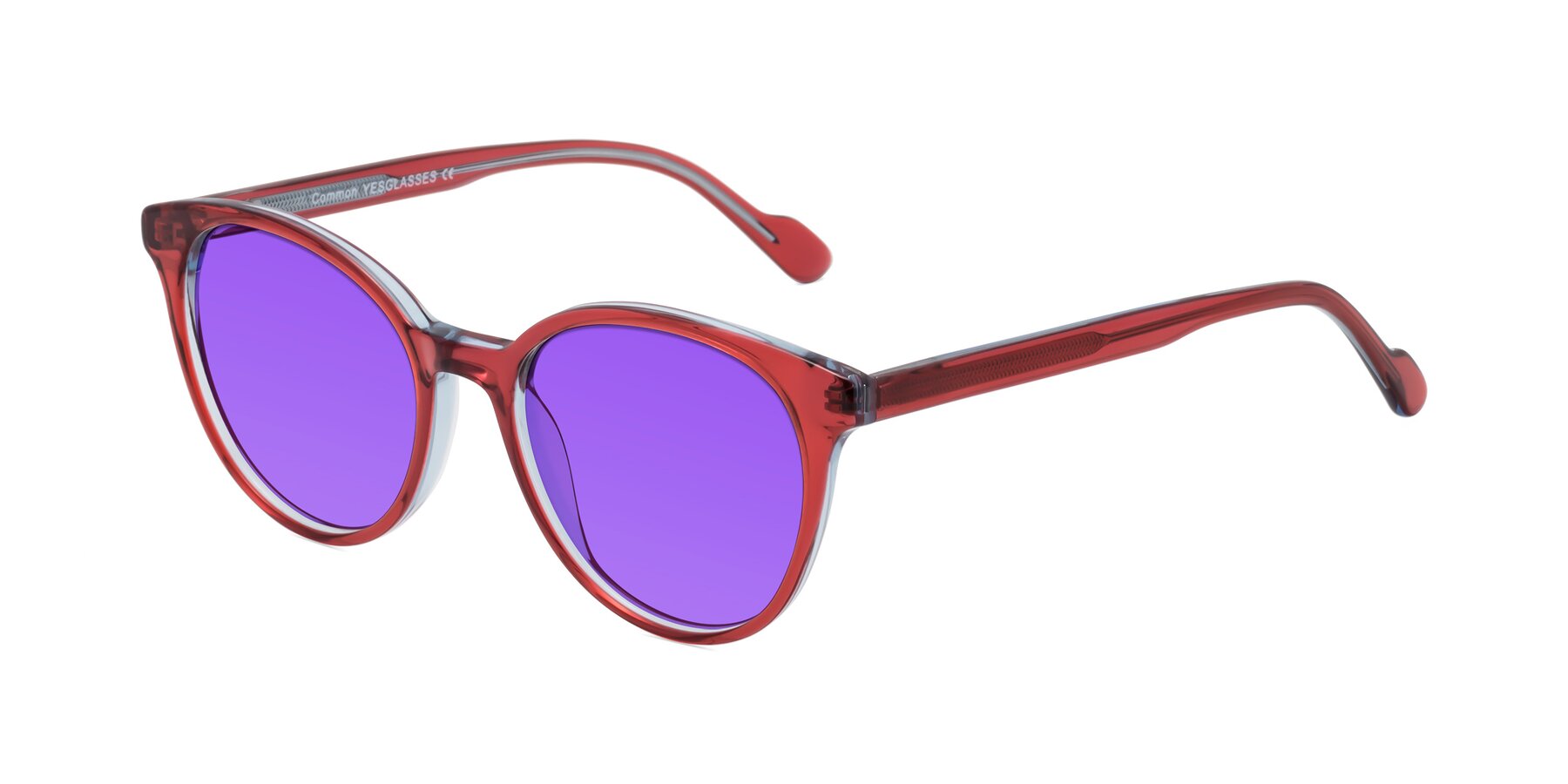 Angle of Common in Red with Purple Tinted Lenses