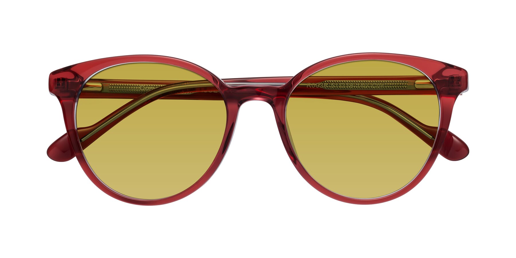 Folded Front of Common in Red with Champagne Tinted Lenses