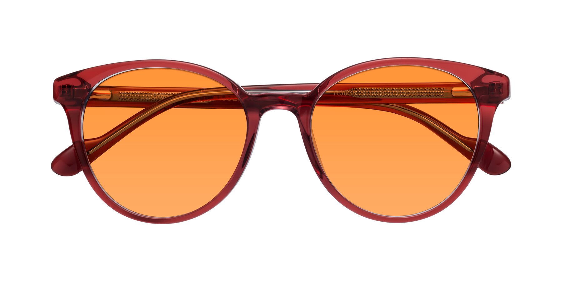 Folded Front of Common in Red with Orange Tinted Lenses