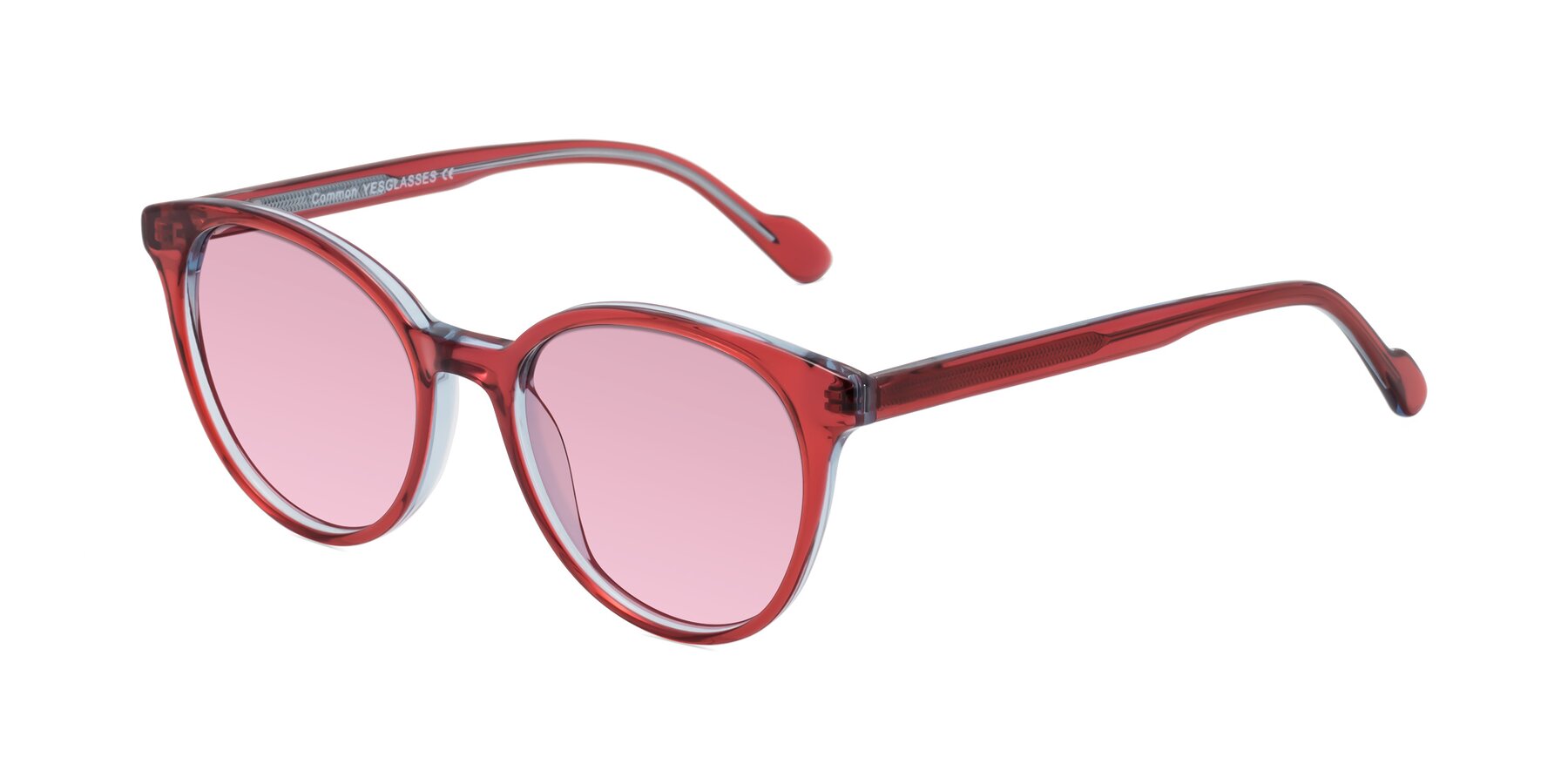 Angle of Common in Red with Light Wine Tinted Lenses