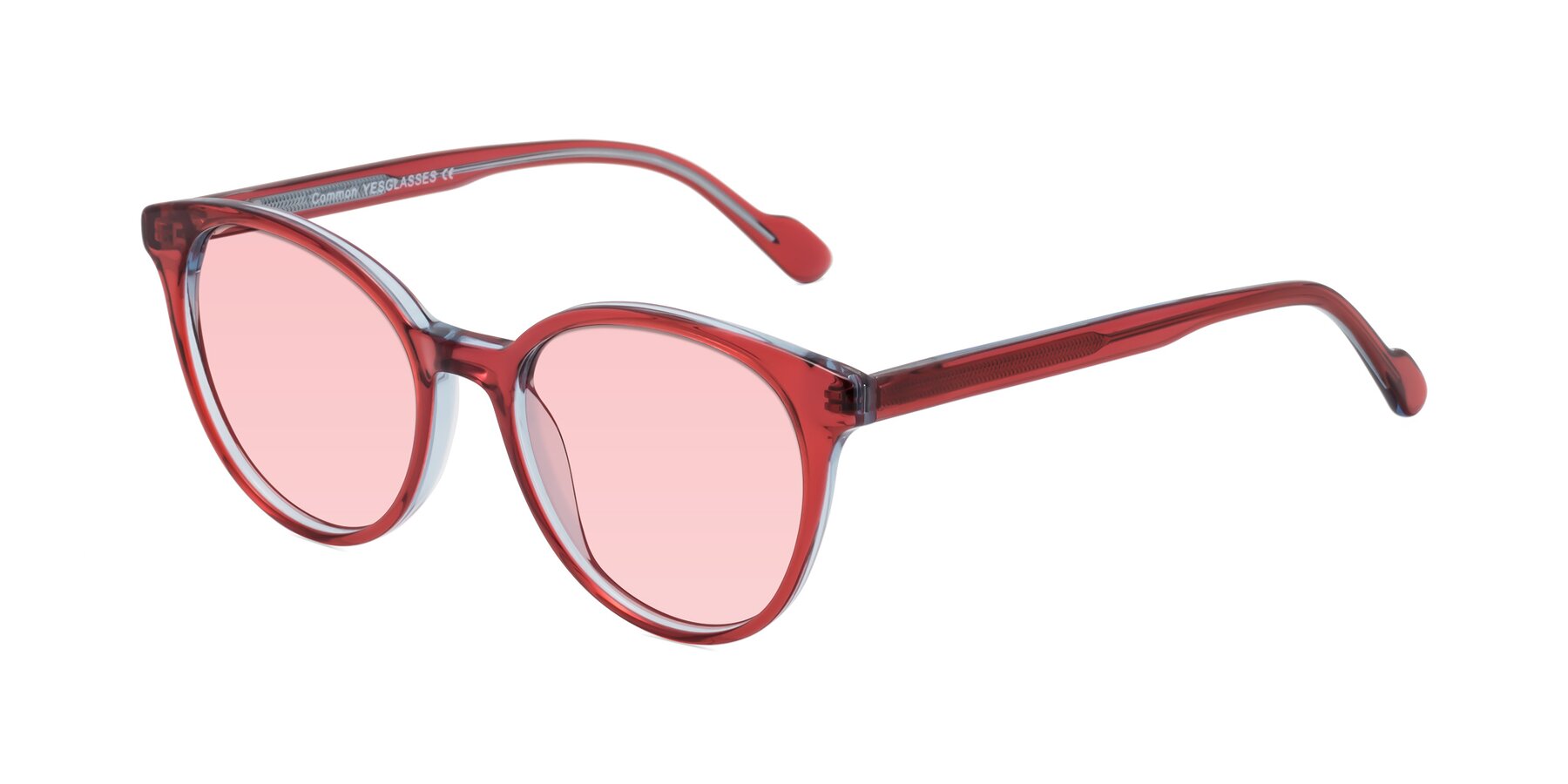 Angle of Common in Red with Light Garnet Tinted Lenses