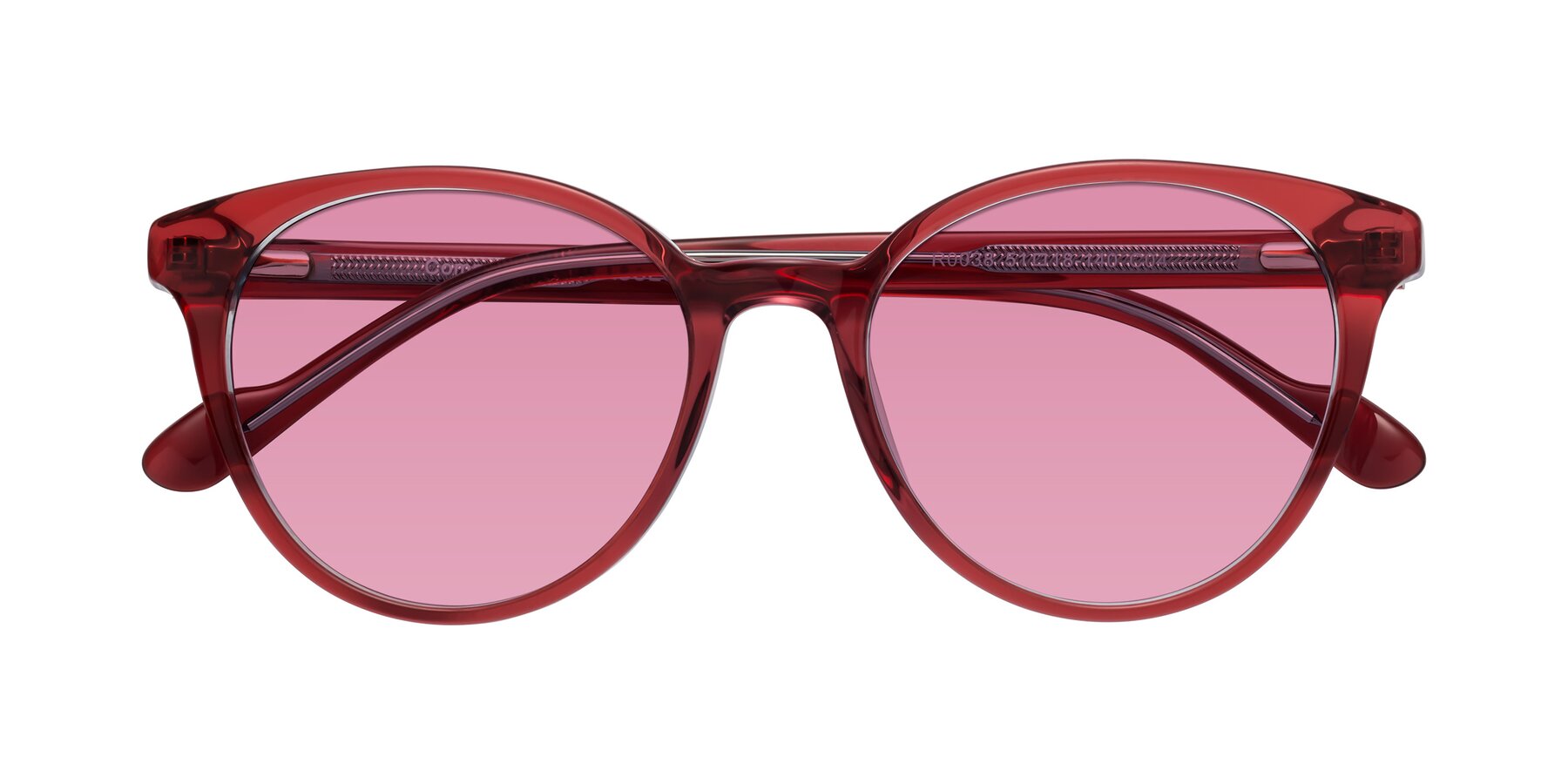 Folded Front of Common in Red with Medium Wine Tinted Lenses