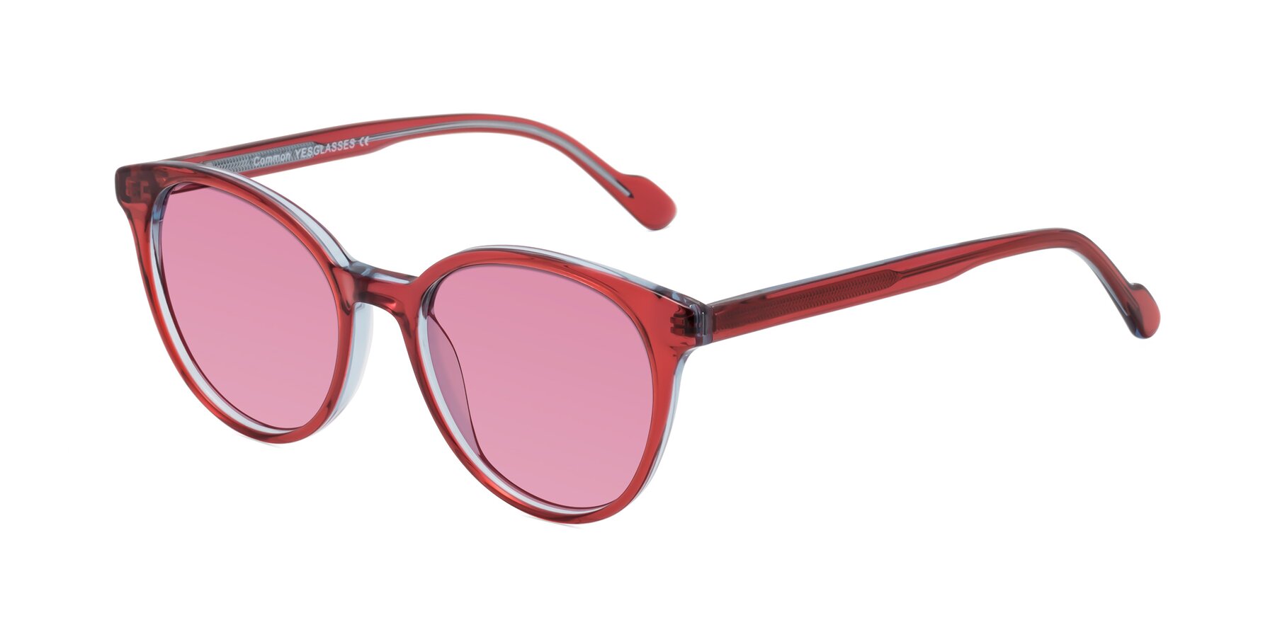 Angle of Common in Red with Medium Wine Tinted Lenses