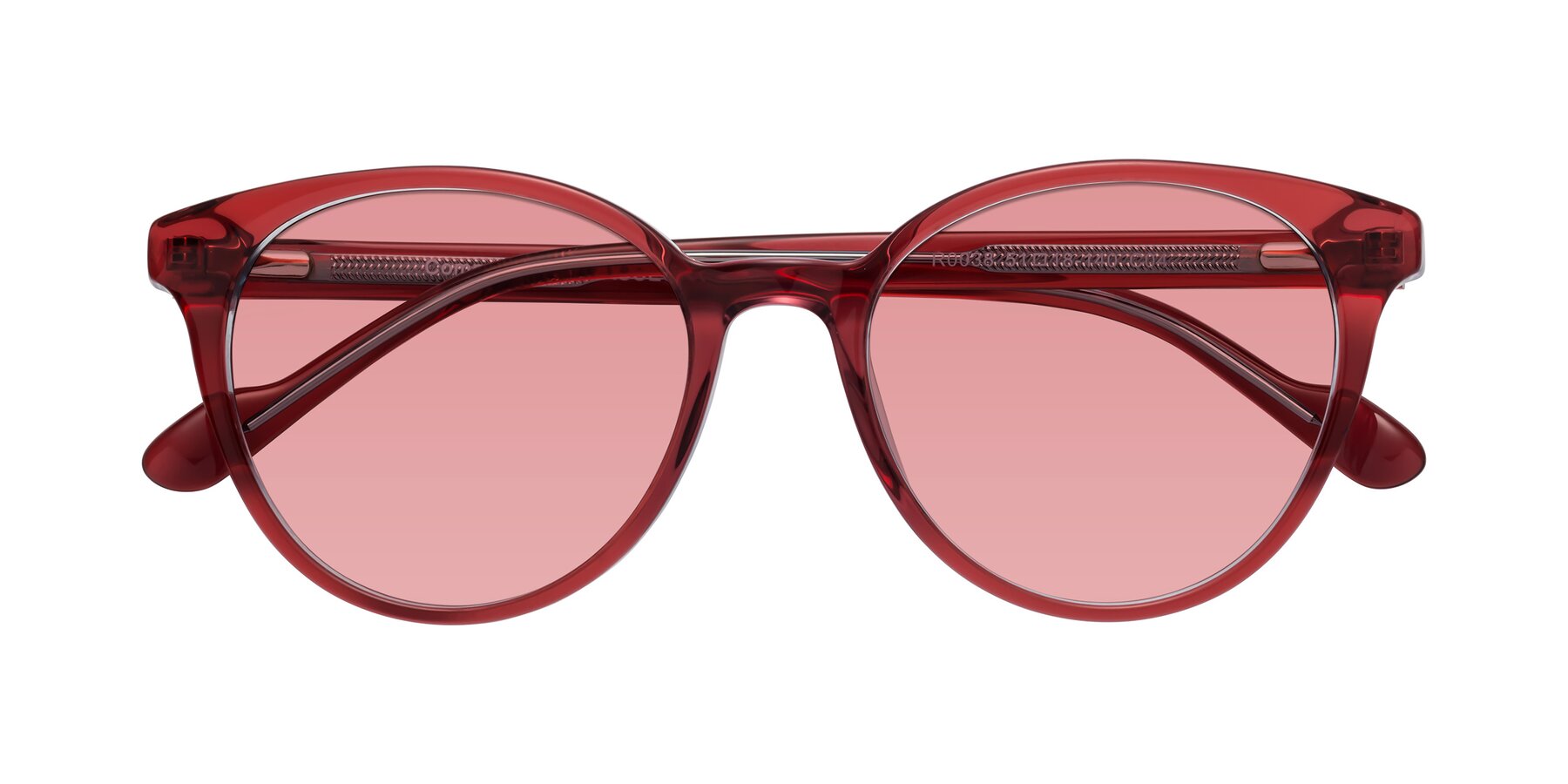 Folded Front of Common in Red with Medium Garnet Tinted Lenses