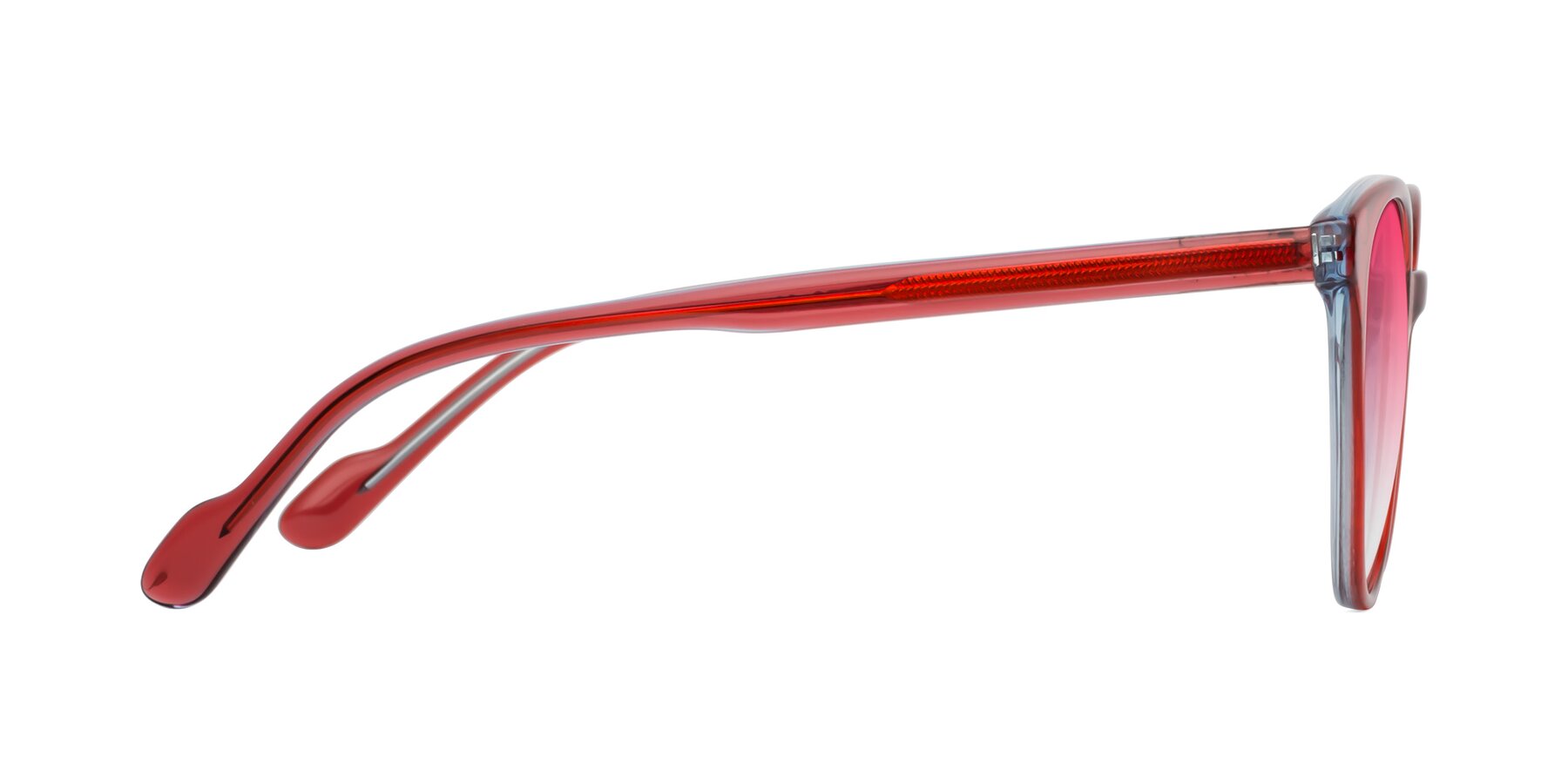 Side of Common in Red with Pink Gradient Lenses