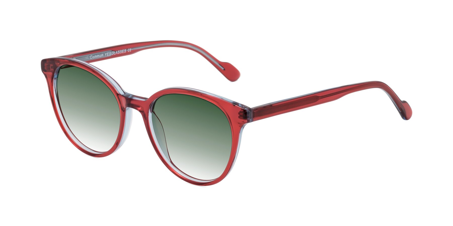 Angle of Common in Red with Green Gradient Lenses