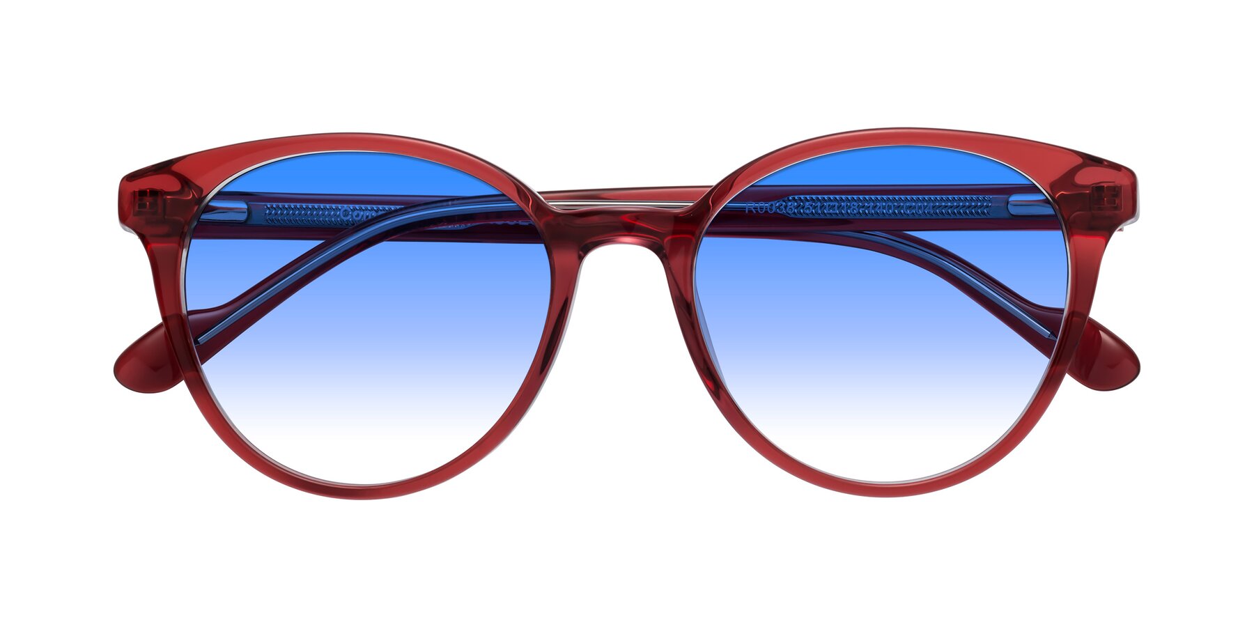 Folded Front of Common in Red with Blue Gradient Lenses