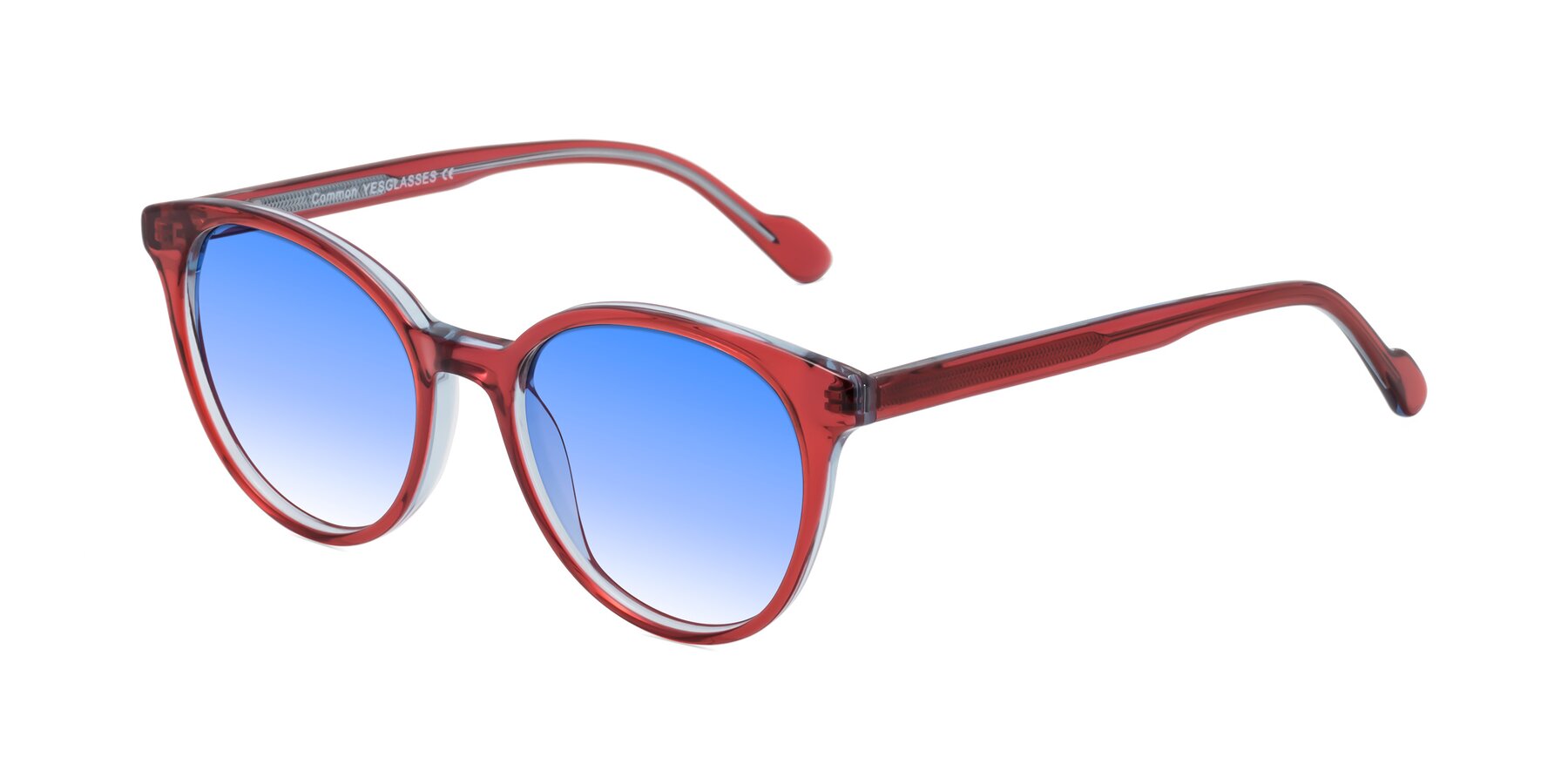 Angle of Common in Red with Blue Gradient Lenses