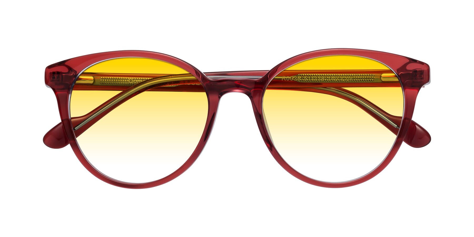 Folded Front of Common in Red with Yellow Gradient Lenses