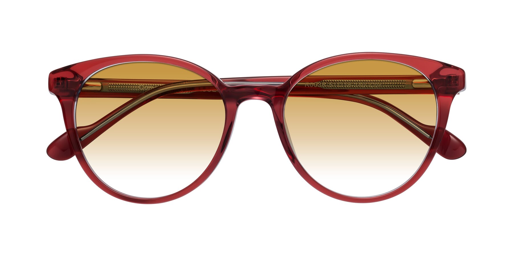 Folded Front of Common in Red with Champagne Gradient Lenses