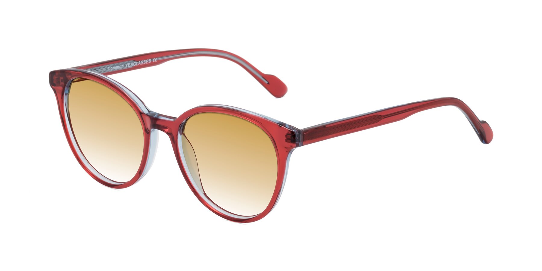 Angle of Common in Red with Champagne Gradient Lenses