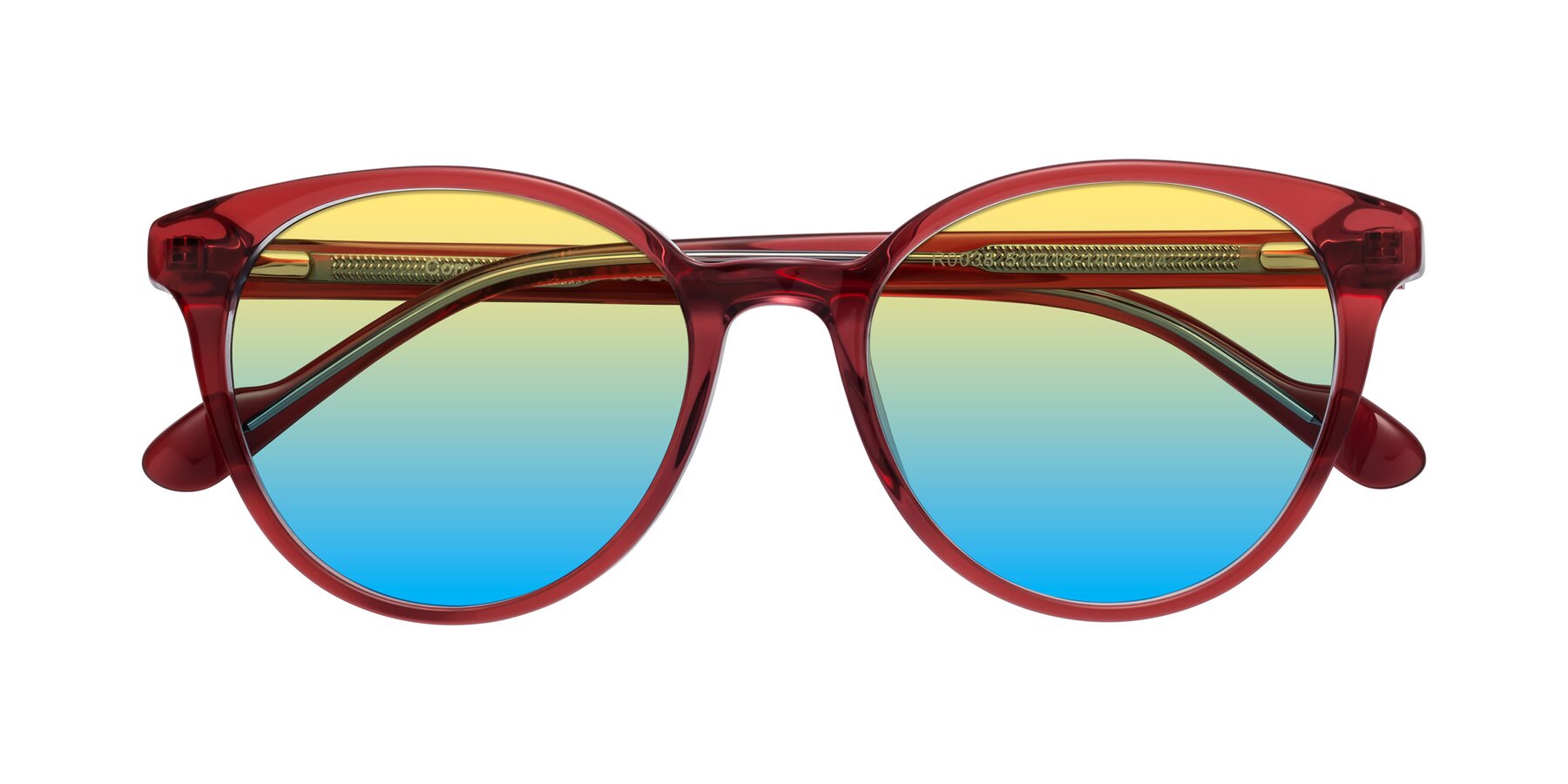 Folded Front of Common in Red with Yellow / Blue Gradient Lenses