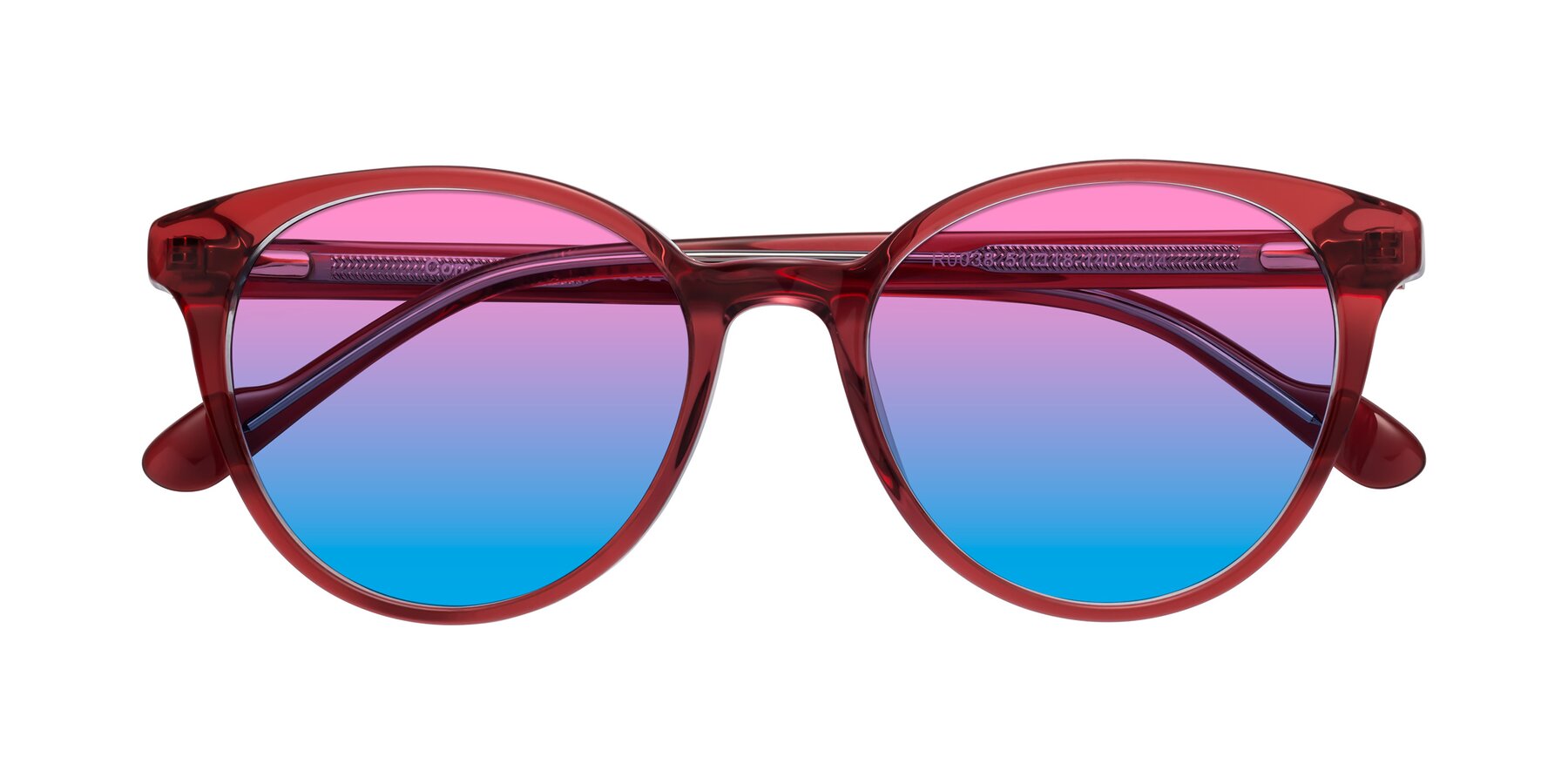 Folded Front of Common in Red with Pink / Blue Gradient Lenses