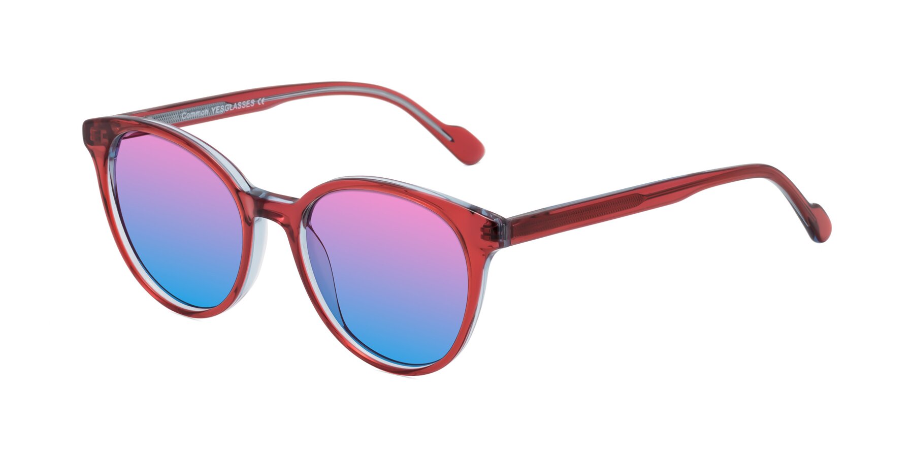 Angle of Common in Red with Pink / Blue Gradient Lenses