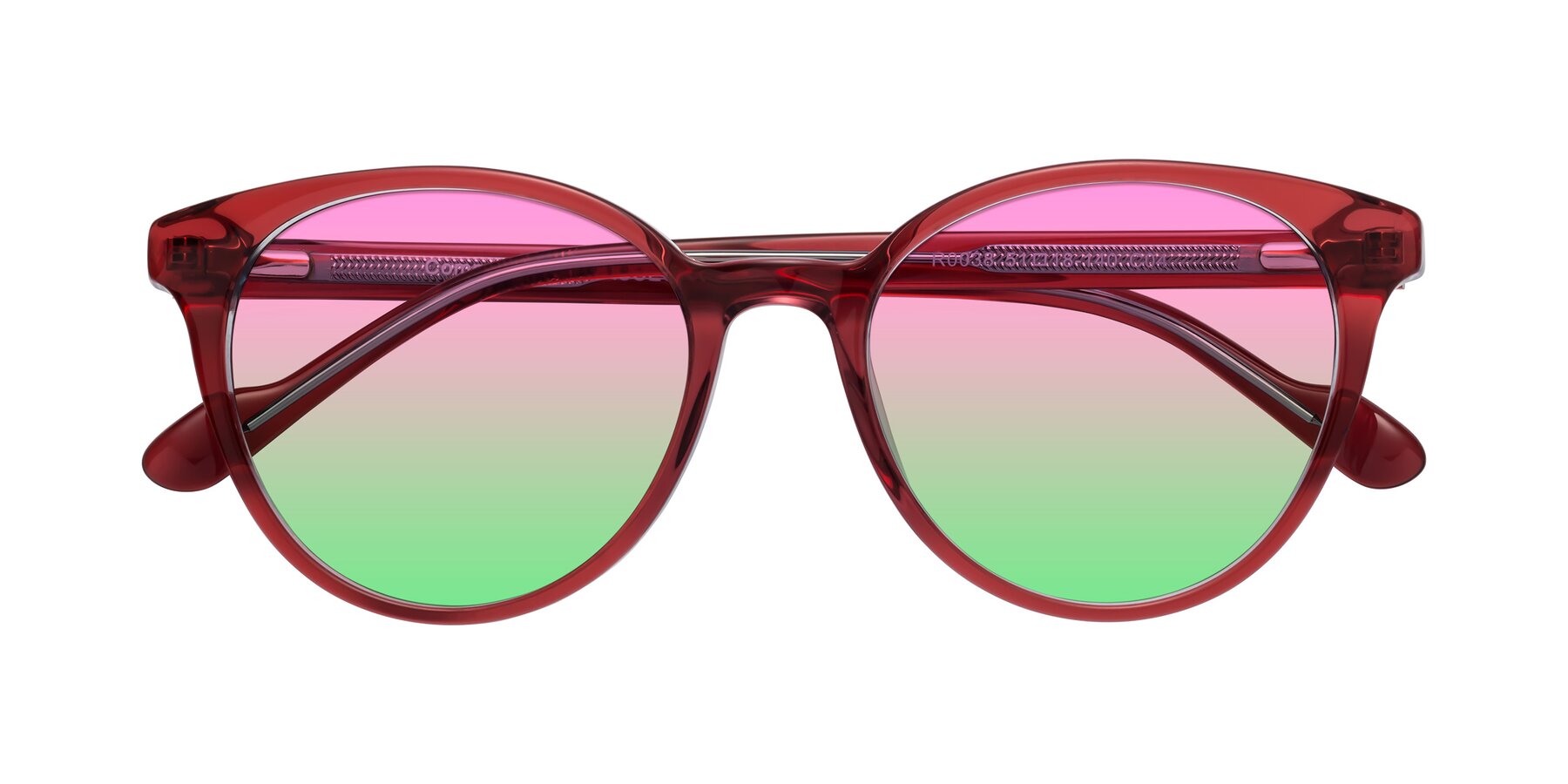 Folded Front of Common in Red with Pink / Green Gradient Lenses