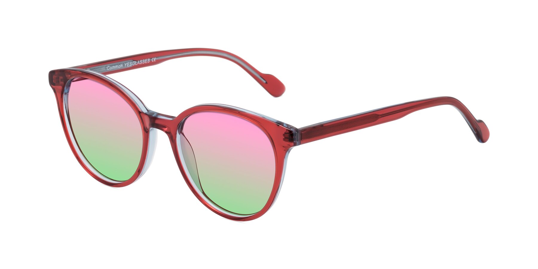 Angle of Common in Red with Pink / Green Gradient Lenses