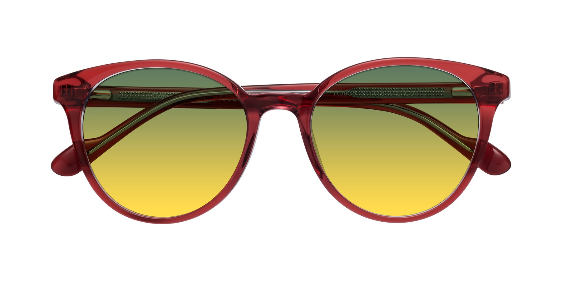 Folded Front of Common in Red with Green / Yellow Gradient Lenses