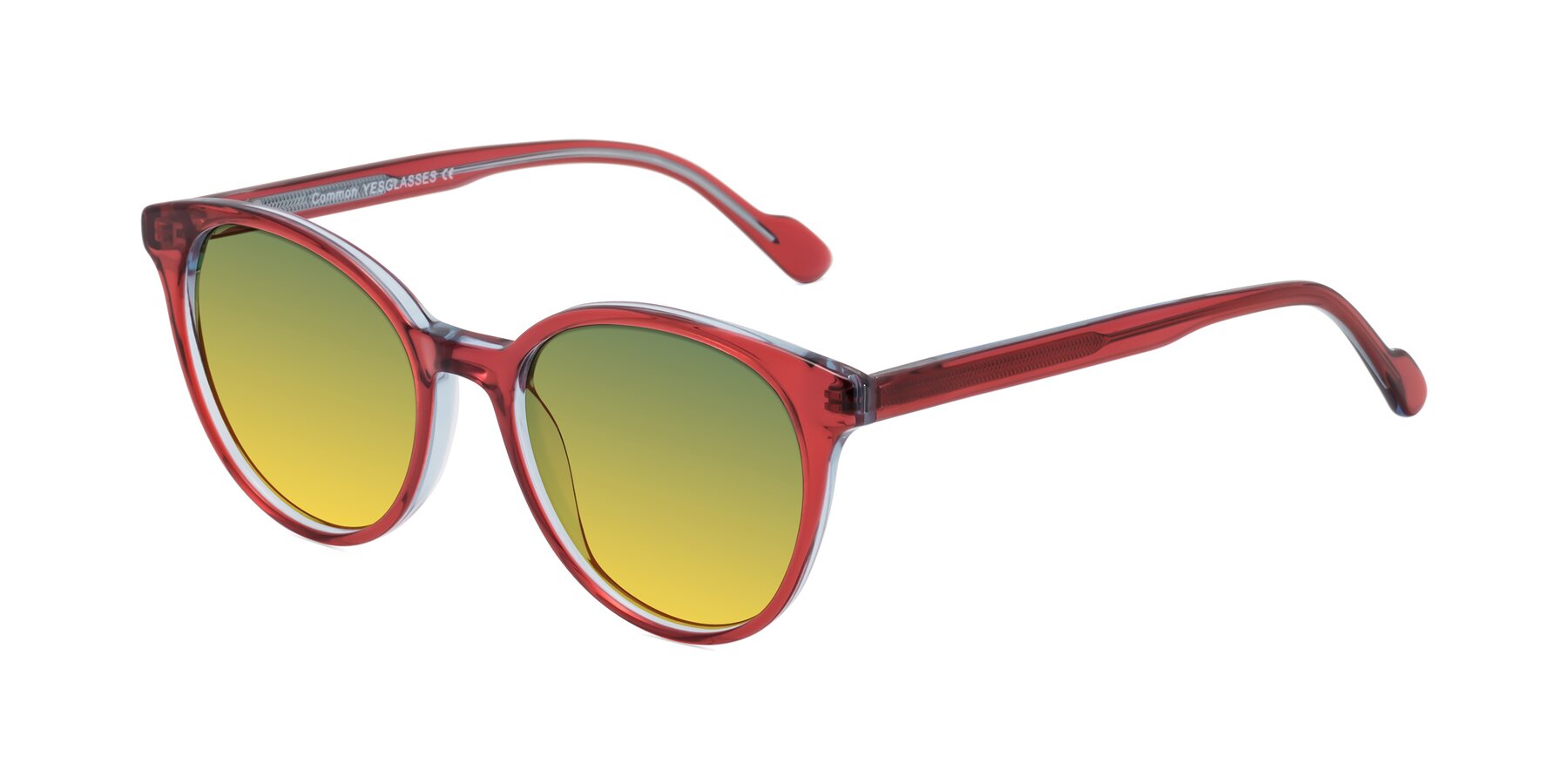 Angle of Common in Red with Green / Yellow Gradient Lenses