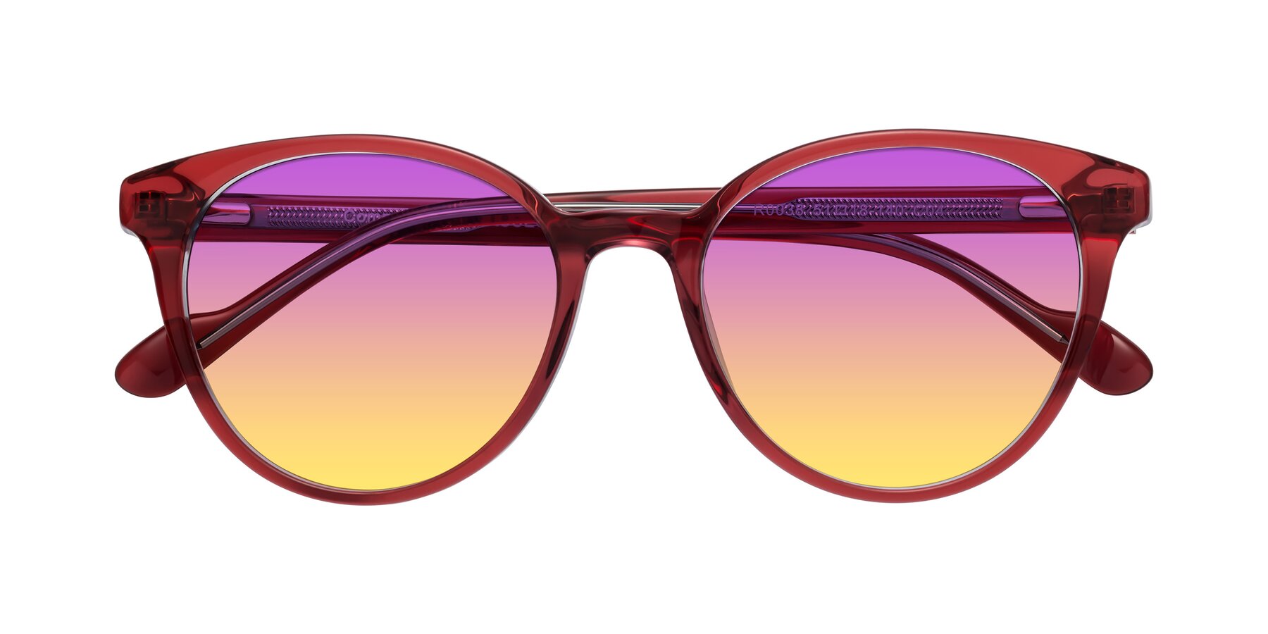 Folded Front of Common in Red with Purple / Yellow Gradient Lenses