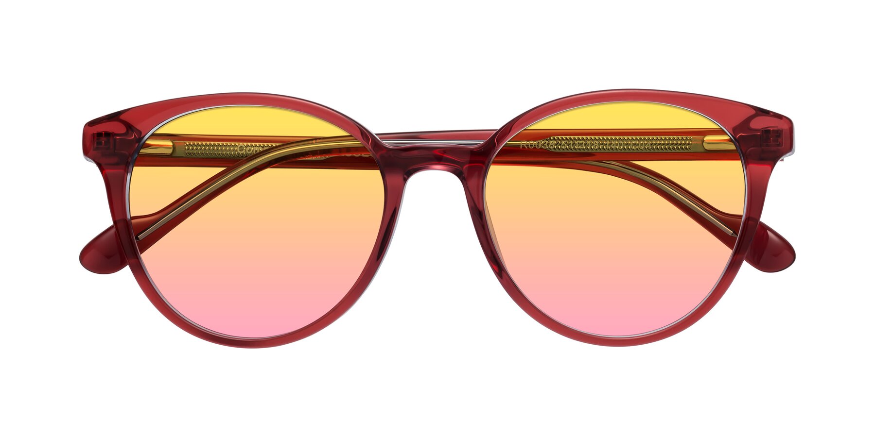 Folded Front of Common in Red with Yellow / Pink Gradient Lenses