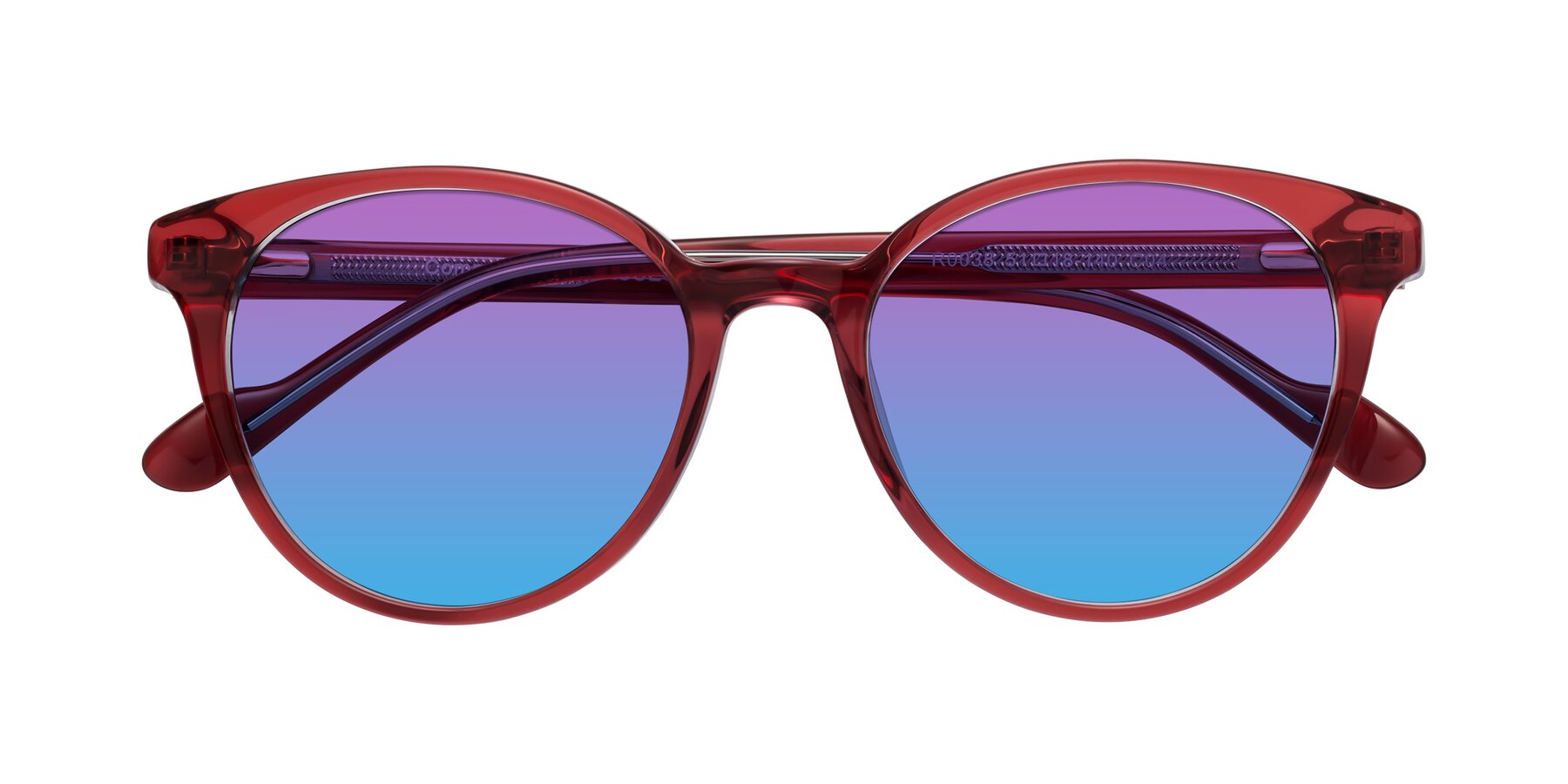 Folded Front of Common in Red with Purple / Blue Gradient Lenses