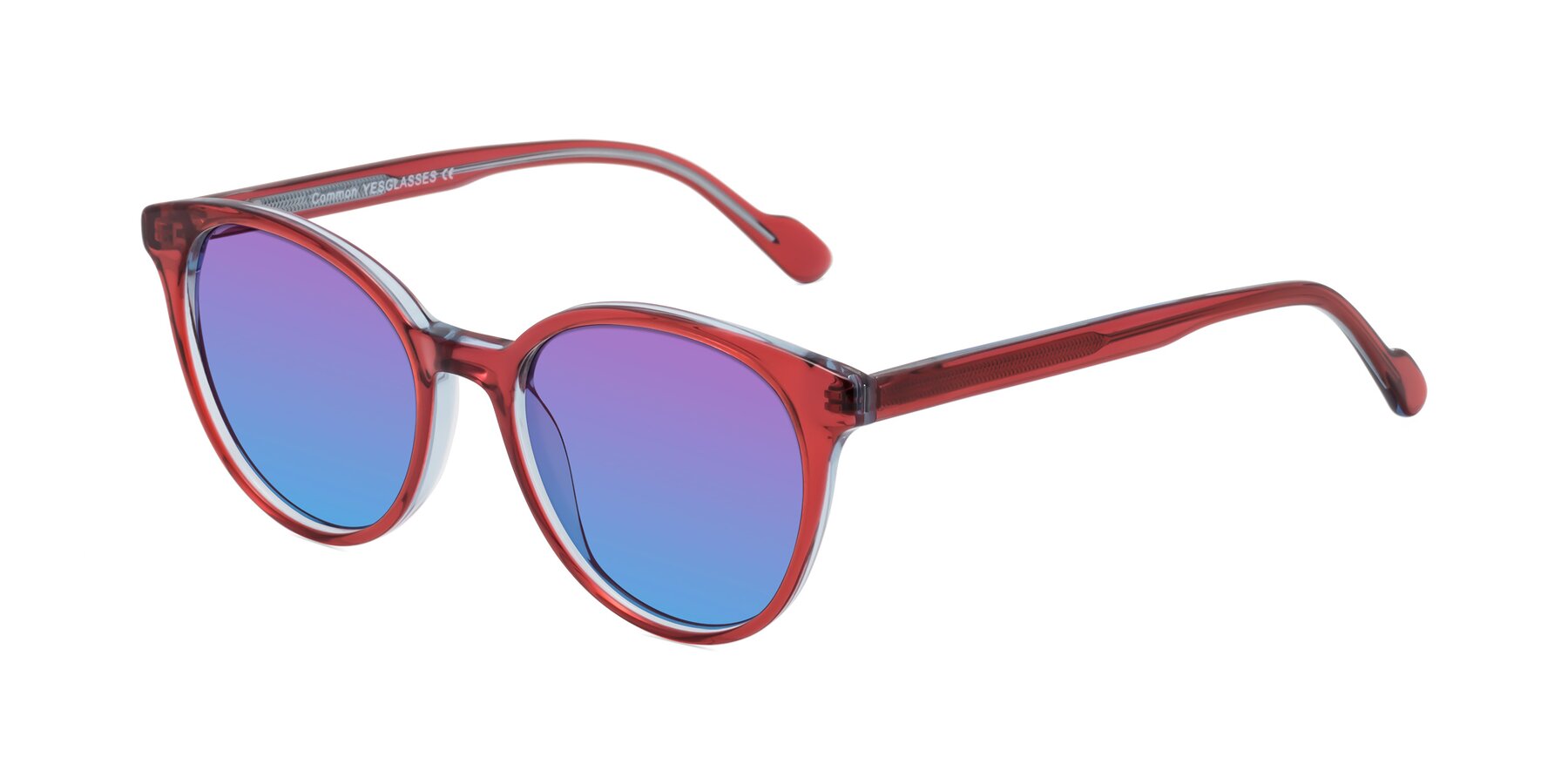 Angle of Common in Red with Purple / Blue Gradient Lenses