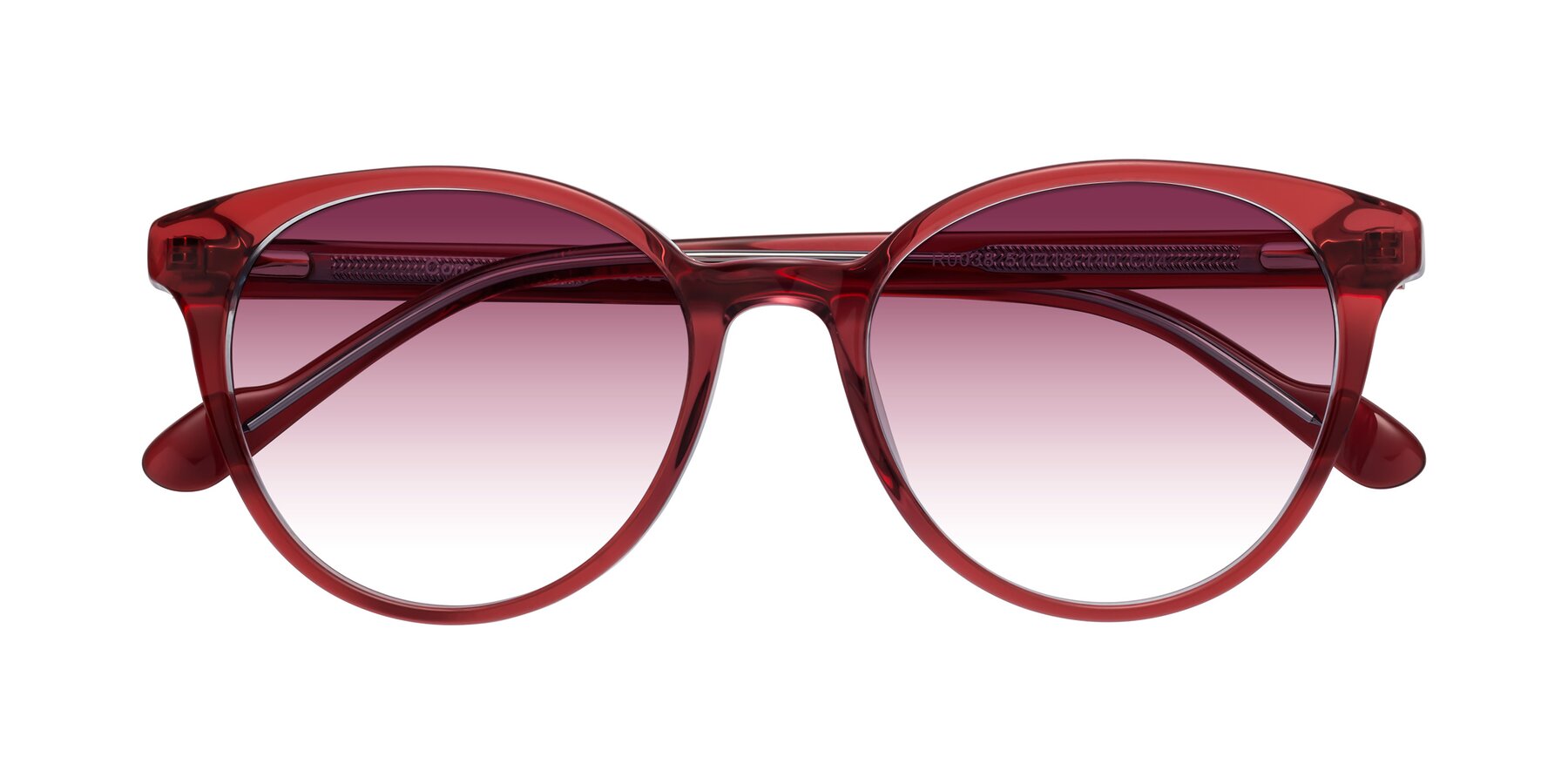 Folded Front of Common in Red with Wine Gradient Lenses