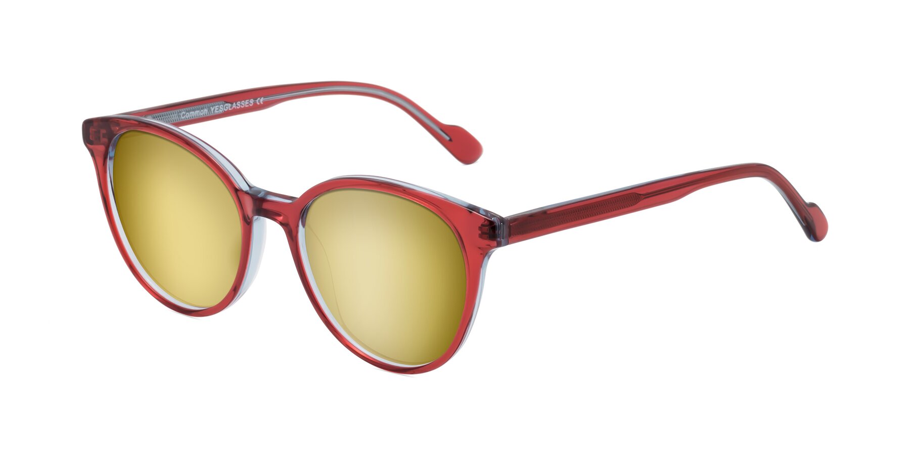 Angle of Common in Red with Gold Mirrored Lenses