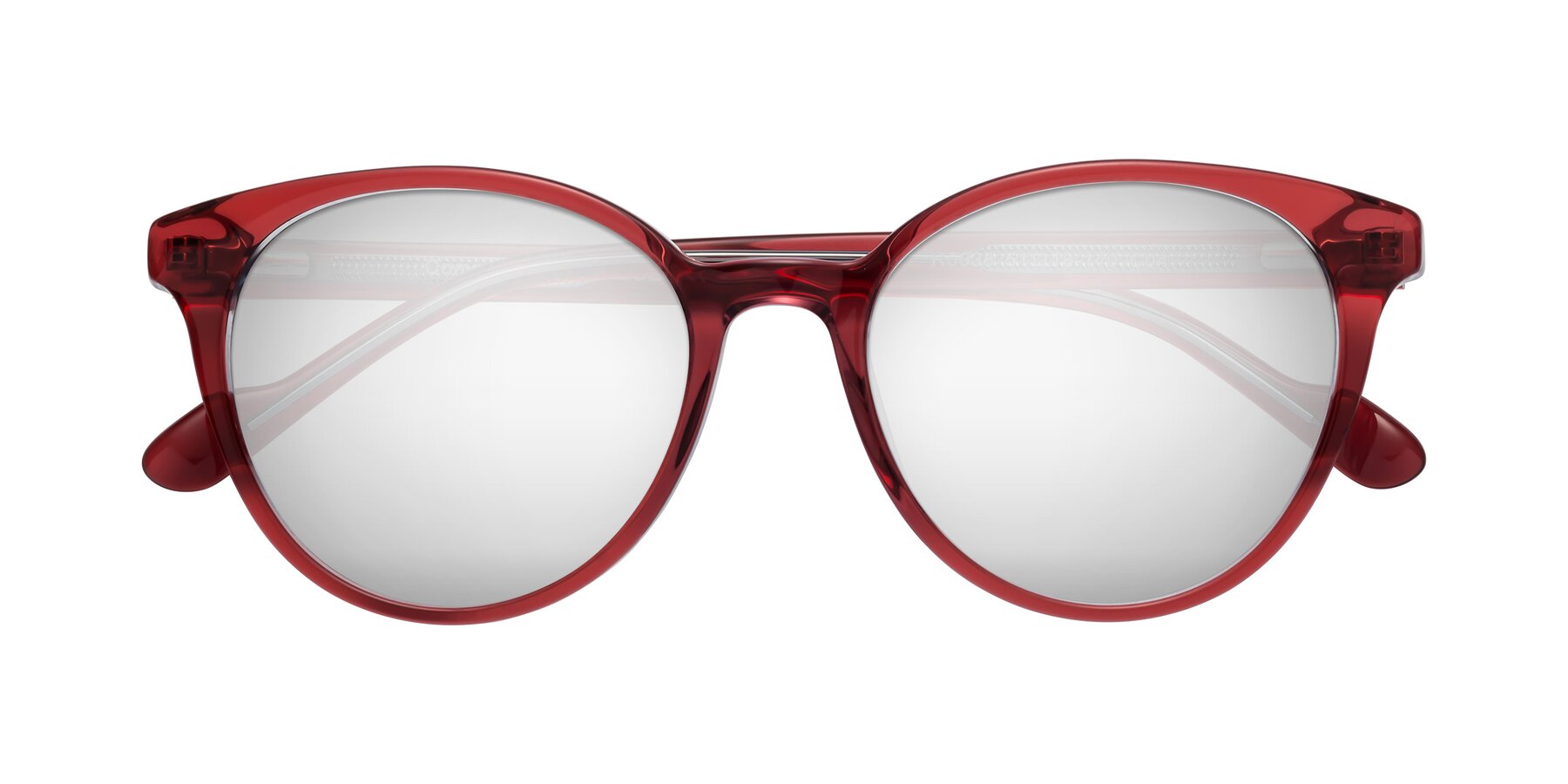 Folded Front of Common in Red with Silver Mirrored Lenses