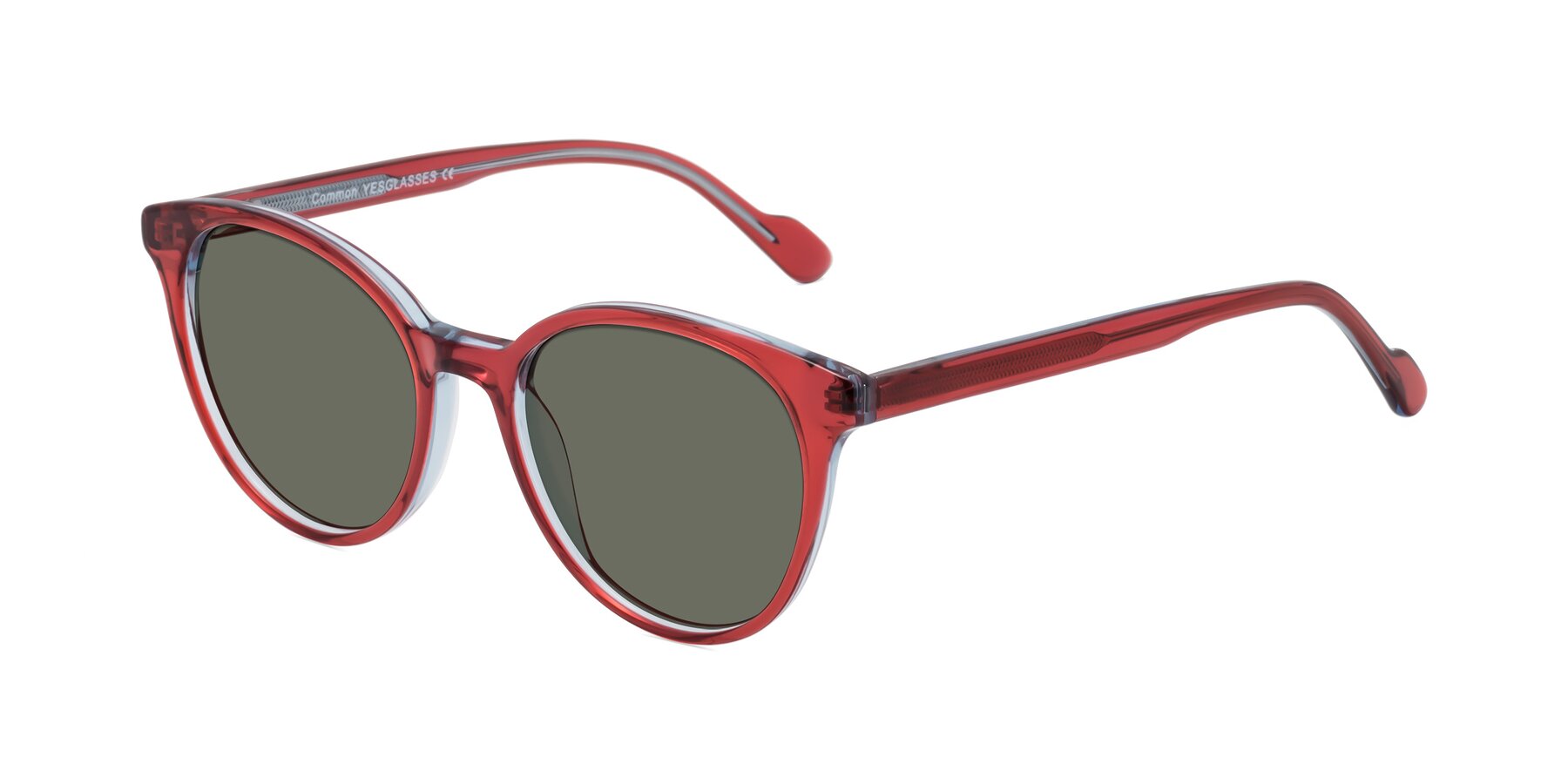 Angle of Common in Red with Gray Polarized Lenses