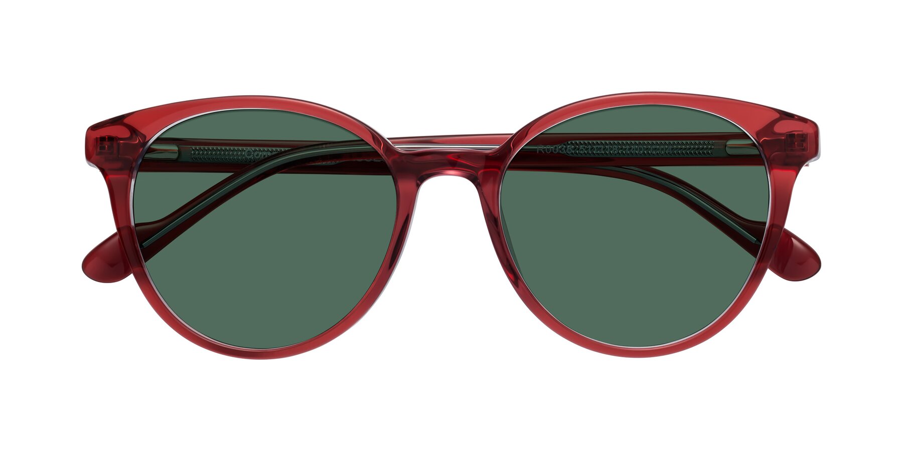 Folded Front of Common in Red with Green Polarized Lenses