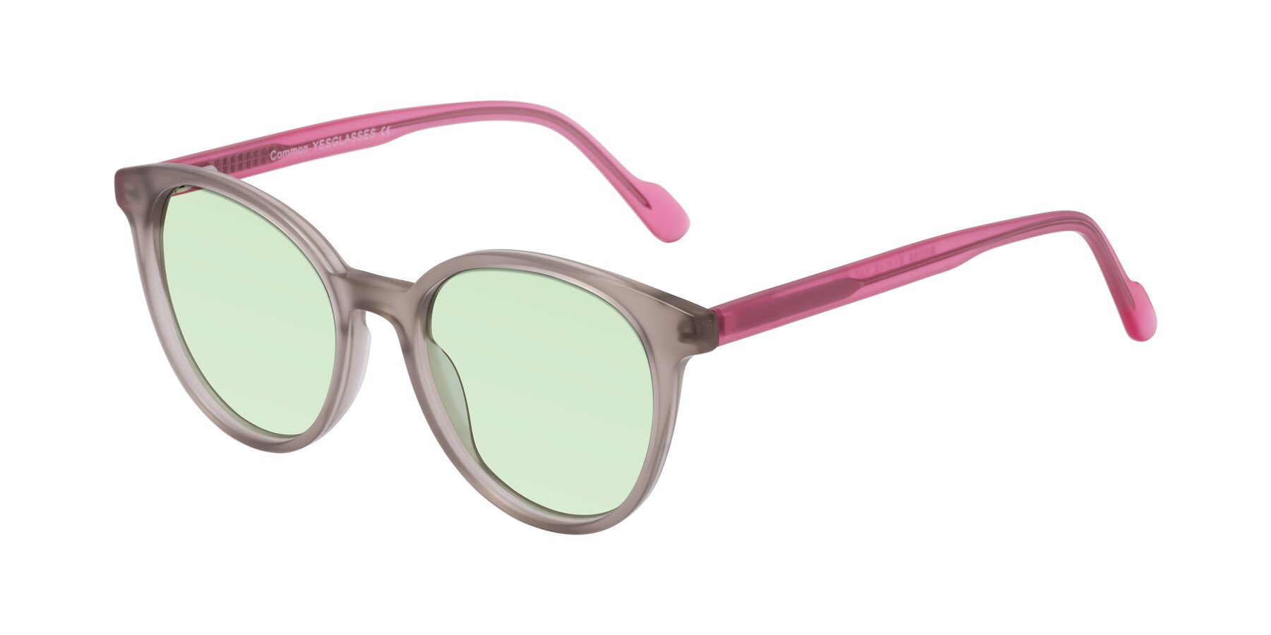 Angle of Common in Pale Olive-Pink with Light Green Tinted Lenses