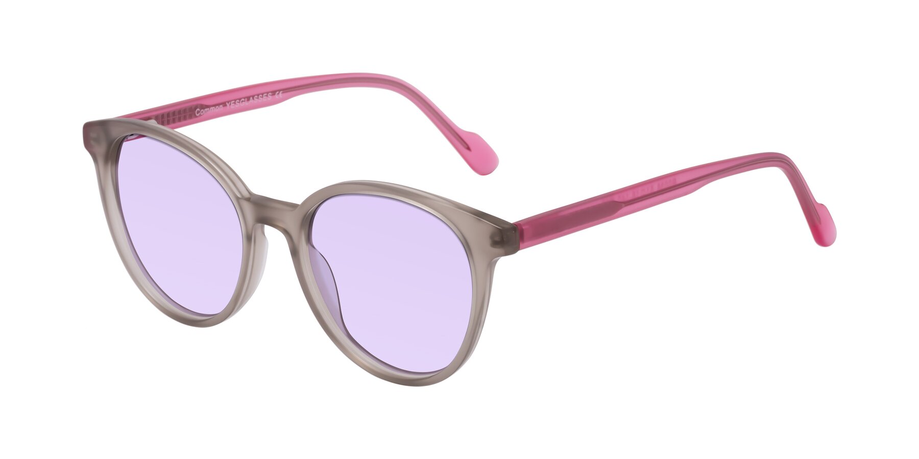 Angle of Common in Pale Olive-Pink with Light Purple Tinted Lenses